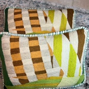 Anthropologie Crewel Throw Pillows